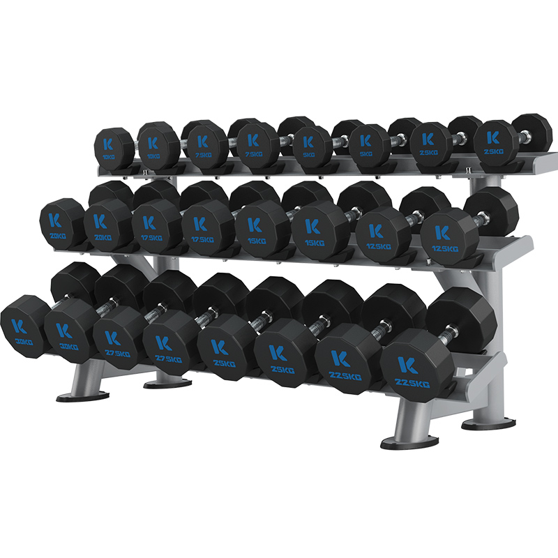 康強(qiáng)TPU12邊啞鈴套裝室內(nèi)專業(yè)力量運(yùn)動(dòng)健身器材YLT-12T 390KG