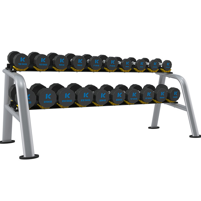 康強(qiáng)TPU12邊啞鈴套裝室內(nèi)專業(yè)力量運(yùn)動(dòng)健身器材YLT-12T 275KG