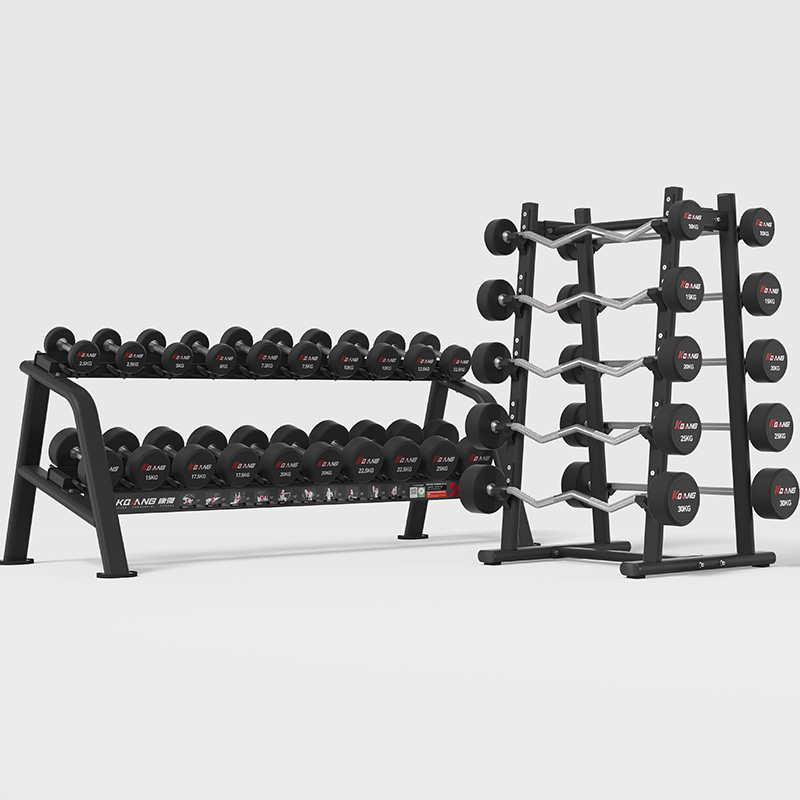 康强PEV商用哑铃小杠铃架套装GY-P475双层十付哑铃架275KG+200KG 475kg